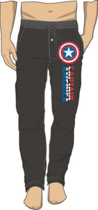 Marvel Comics Steve Rogers Captain America Black Sleep Lounge Pants