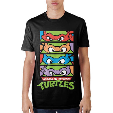 Teenage Mutant Ninja Turtles 4 Panel Black T-Shirt