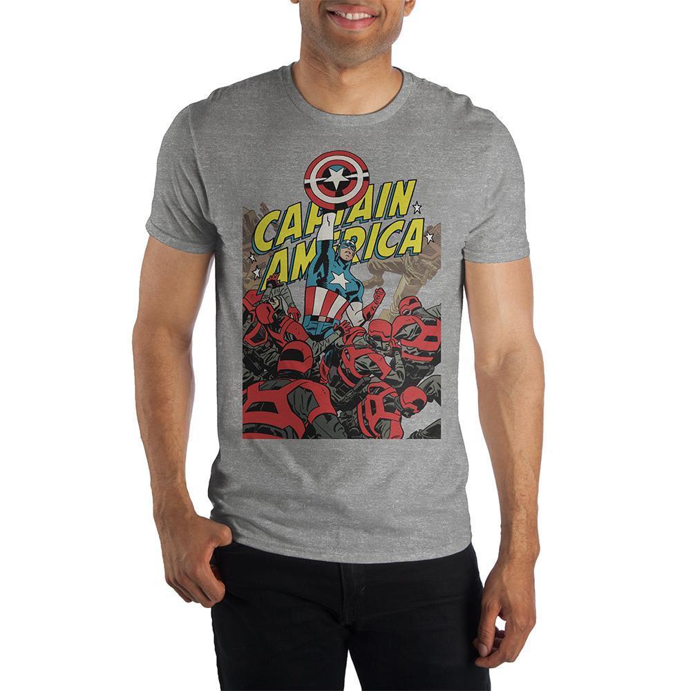 Marvel Captain America Crew Neck Short Sleeve T shirt