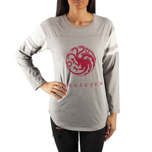 Game of Thrones House Targaryen Crew Neck Long Sleeve T-Shirt