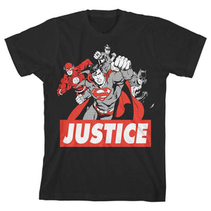 DC Comics Justice League Black & White T-Shirt