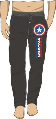 Marvel Comics Steve Rogers Captain America Black Sleep Lounge Pants