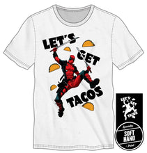Load image into Gallery viewer, Deadpool Let&#39;s Get Tacos Men&#39;s White T-Shirt Tee Shirt