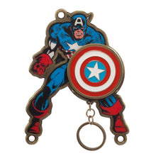 Load image into Gallery viewer, Captain America Keychain Marvel Key Holder Captain America Accessories - Marvel Keychain Captain America Gift
