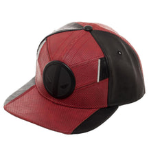 Load image into Gallery viewer, Deadpool Red and Black Uniform Flatbill, Marvel Comics Mercenary Suit Up Snapback