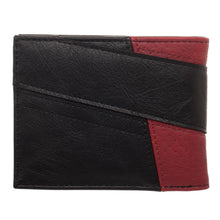 Load image into Gallery viewer, Red and Black Deadpool Uniform BiFold Wallet, Marvel Anti-Hero Costume Style Wallet, ID Holder