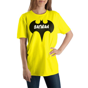 DC Comics Batman Bat Yellow Tee Shirt T-Shirt