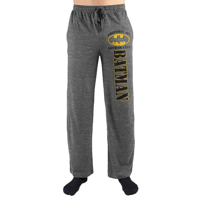 DC Comics Batman Property Of Gotham City Leg Print Mens Nightwear Lounge Sleep Pants