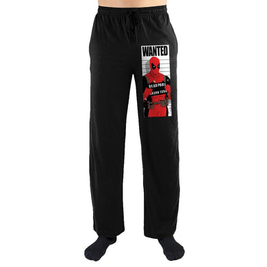 Marvel Comics Wanted Deadpool Mugshot Print Men's Nightwear Lounge Pants