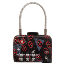 Load image into Gallery viewer, Marvel Comics Deadpool Logo TSA Approved Travel Combination Cable Luggage Lock for Suitcase Baggage
