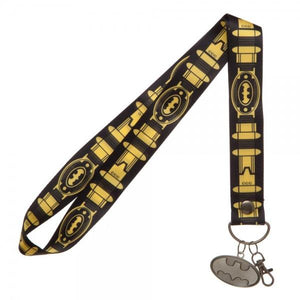 Batman Wide Lanyard with Metal Charm