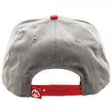 Load image into Gallery viewer, Nintendo Mario Rubber Sonic Weld Gray/Red Snapback