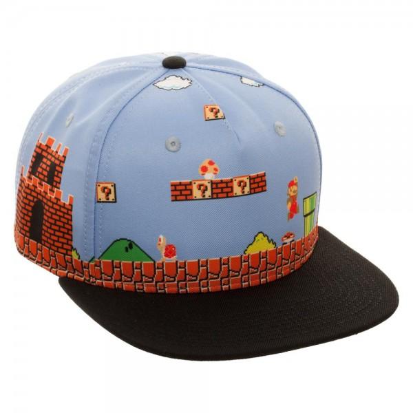 Mario 8-Bit All Over Scene Snapback – The Cryptonite Store